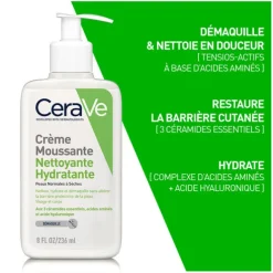 Crème Moussante Nettoyante Hydratante