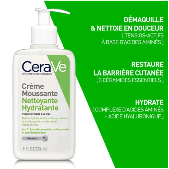 Crème Moussante Nettoyante Hydratante