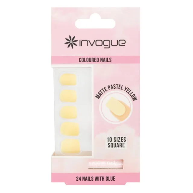 Faux-ongles Colorés Carré